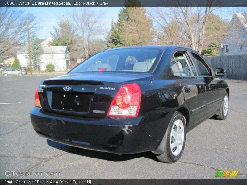 Ebony Black / Gray 2006 Hyundai Elantra Limited Sedan