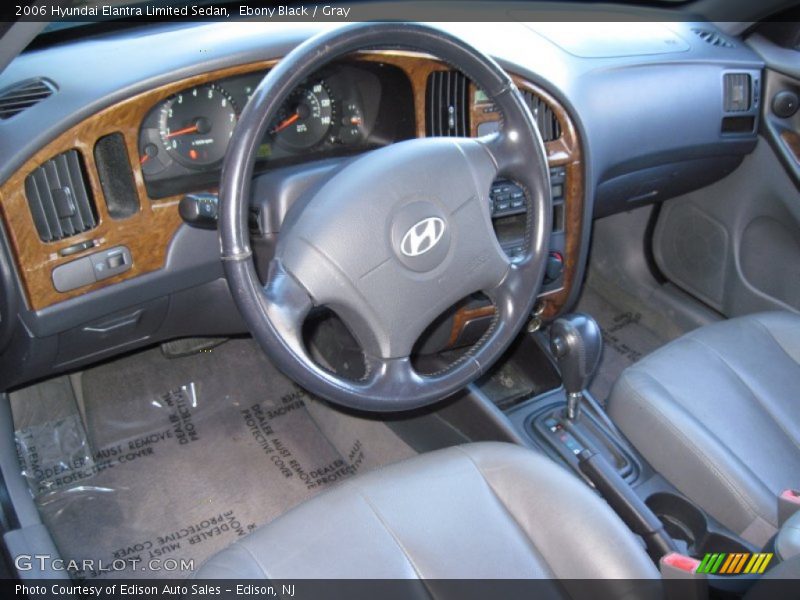 Ebony Black / Gray 2006 Hyundai Elantra Limited Sedan