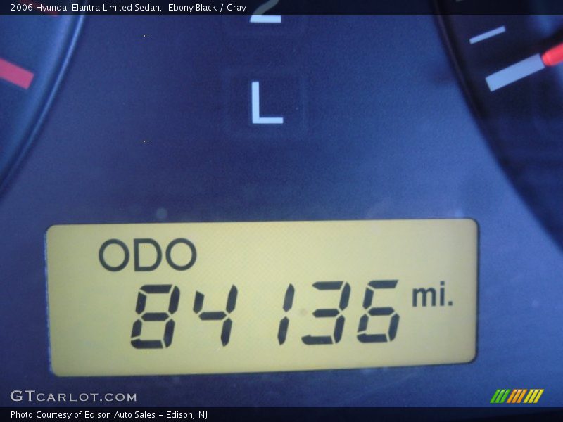Ebony Black / Gray 2006 Hyundai Elantra Limited Sedan