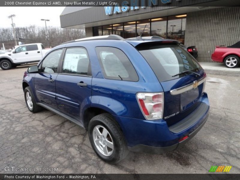 Navy Blue Metallic / Light Gray 2008 Chevrolet Equinox LS AWD
