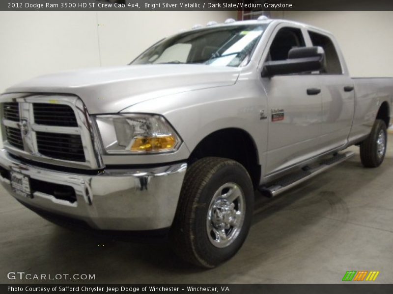 Bright Silver Metallic / Dark Slate/Medium Graystone 2012 Dodge Ram 3500 HD ST Crew Cab 4x4