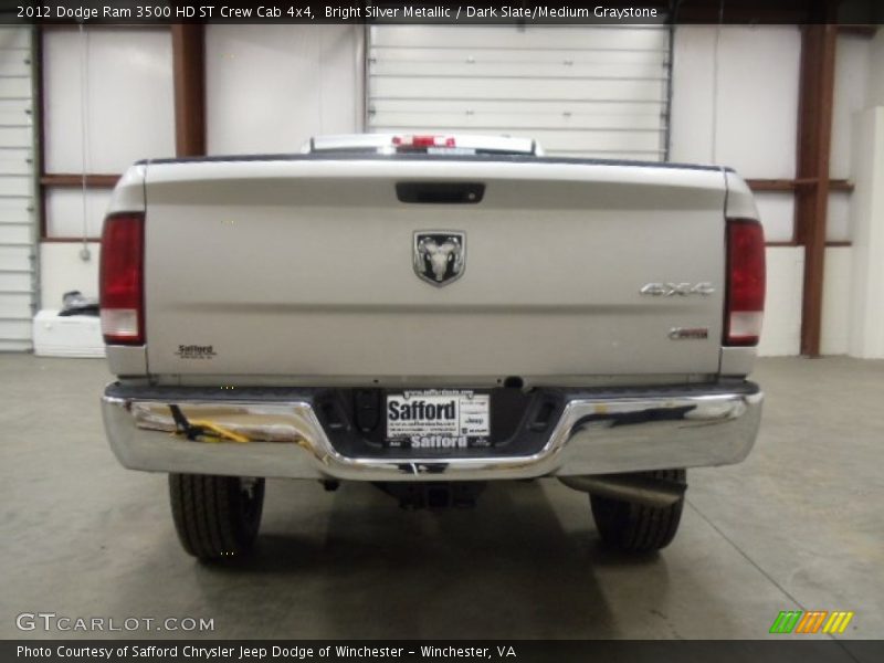Bright Silver Metallic / Dark Slate/Medium Graystone 2012 Dodge Ram 3500 HD ST Crew Cab 4x4