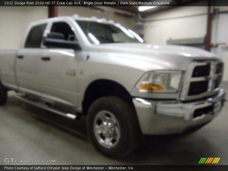 Bright Silver Metallic / Dark Slate/Medium Graystone 2012 Dodge Ram 3500 HD ST Crew Cab 4x4