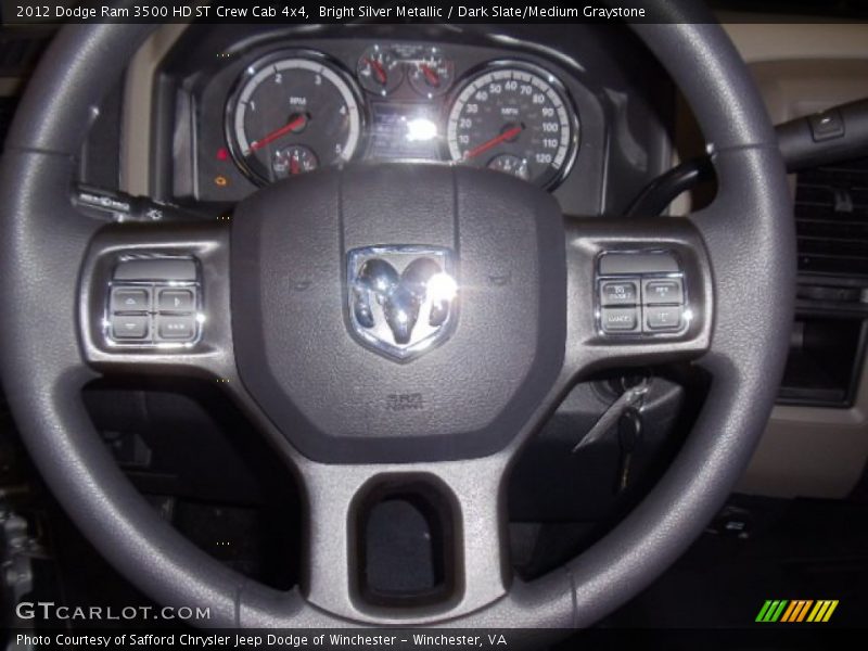 Bright Silver Metallic / Dark Slate/Medium Graystone 2012 Dodge Ram 3500 HD ST Crew Cab 4x4