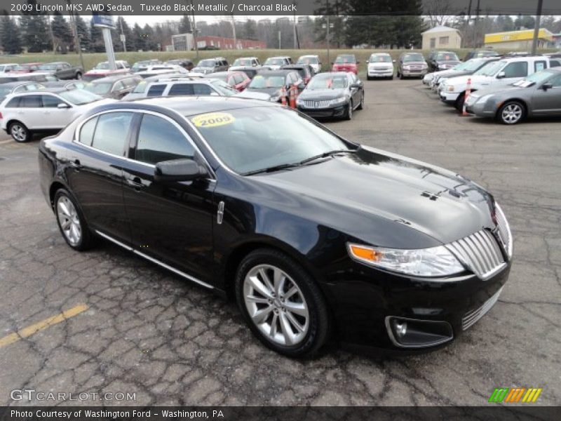 Tuxedo Black Metallic / Charcoal Black 2009 Lincoln MKS AWD Sedan
