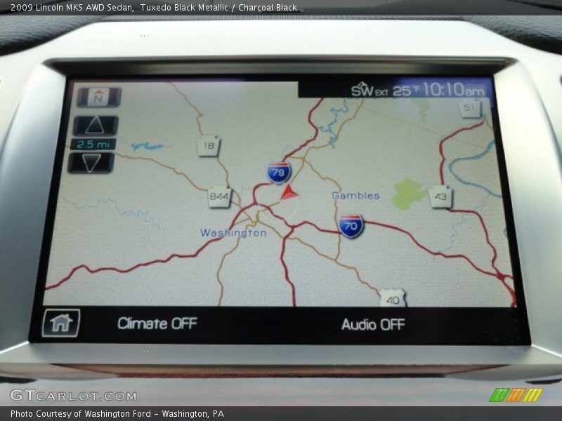 Tuxedo Black Metallic / Charcoal Black 2009 Lincoln MKS AWD Sedan