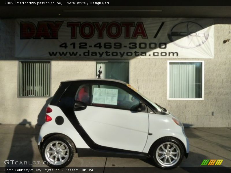 Crystal White / Design Red 2009 Smart fortwo passion coupe