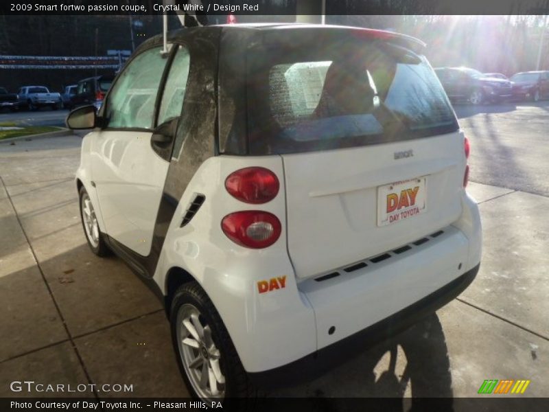 Crystal White / Design Red 2009 Smart fortwo passion coupe