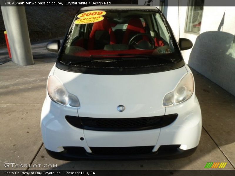 Crystal White / Design Red 2009 Smart fortwo passion coupe