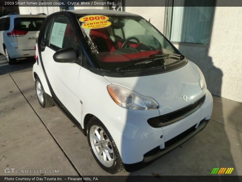 Crystal White / Design Red 2009 Smart fortwo passion coupe