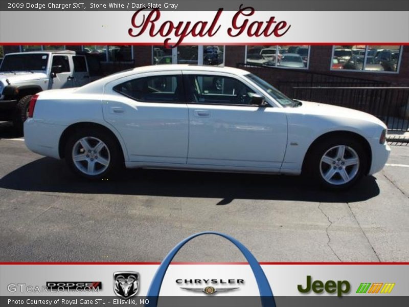 Stone White / Dark Slate Gray 2009 Dodge Charger SXT