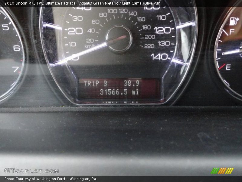 Atlantis Green Metallic / Light Camel/Olive Ash 2010 Lincoln MKS FWD Ultimate Package