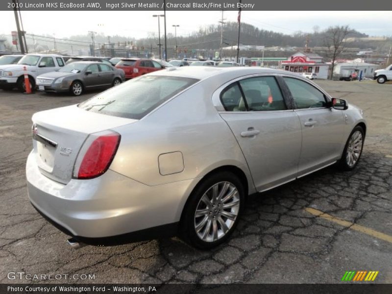 Ingot Silver Metallic / Charcoal Black/Fine Line Ebony 2010 Lincoln MKS EcoBoost AWD