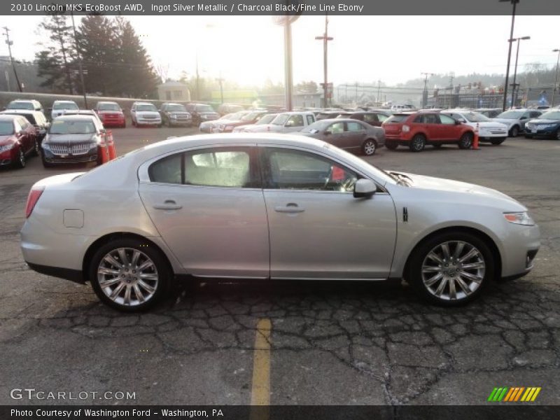 Ingot Silver Metallic / Charcoal Black/Fine Line Ebony 2010 Lincoln MKS EcoBoost AWD