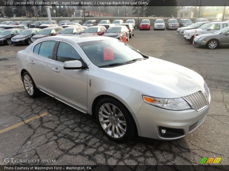 Ingot Silver Metallic / Charcoal Black/Fine Line Ebony 2010 Lincoln MKS EcoBoost AWD