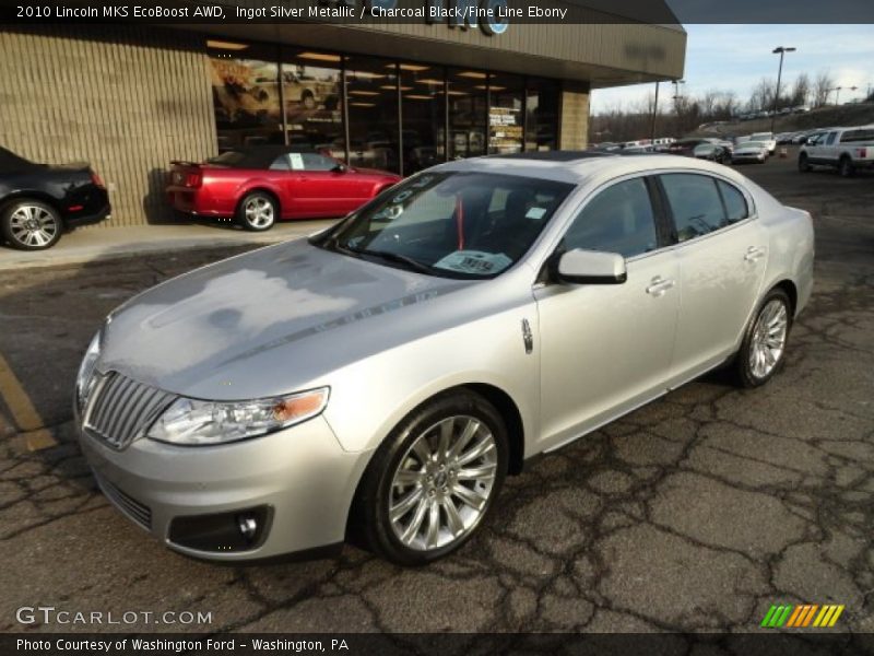 Ingot Silver Metallic / Charcoal Black/Fine Line Ebony 2010 Lincoln MKS EcoBoost AWD