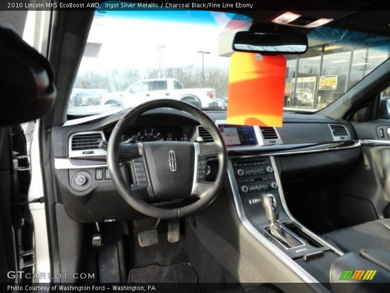 Ingot Silver Metallic / Charcoal Black/Fine Line Ebony 2010 Lincoln MKS EcoBoost AWD