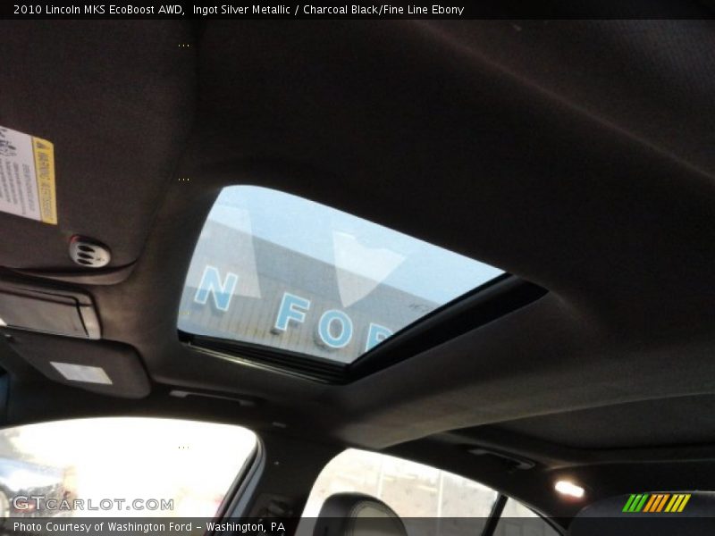 Ingot Silver Metallic / Charcoal Black/Fine Line Ebony 2010 Lincoln MKS EcoBoost AWD