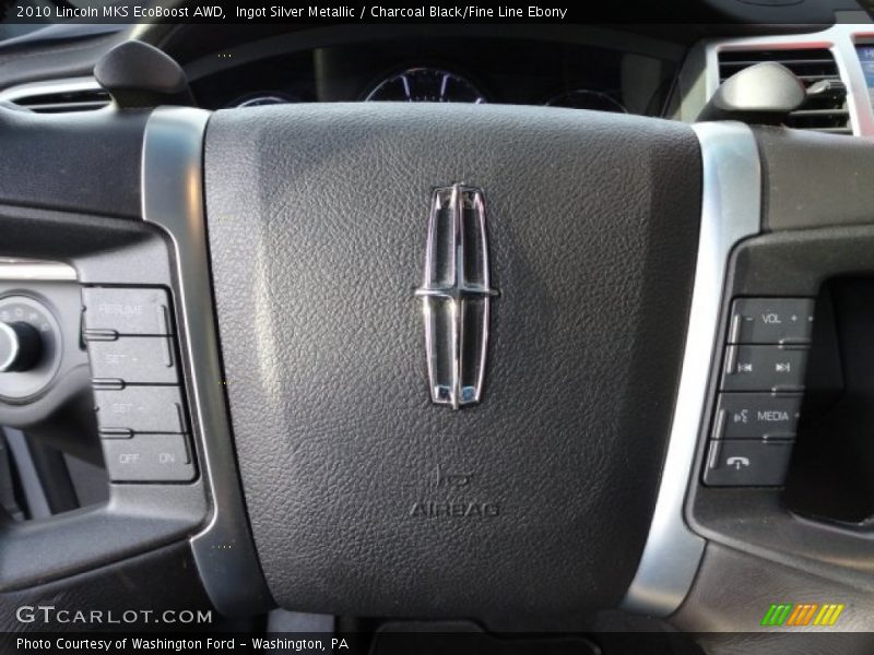 Ingot Silver Metallic / Charcoal Black/Fine Line Ebony 2010 Lincoln MKS EcoBoost AWD