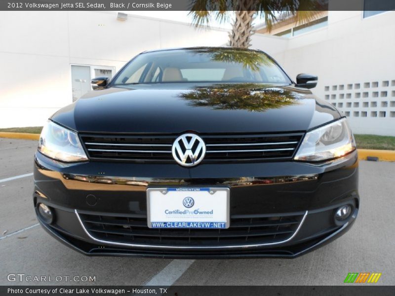 Black / Cornsilk Beige 2012 Volkswagen Jetta SEL Sedan