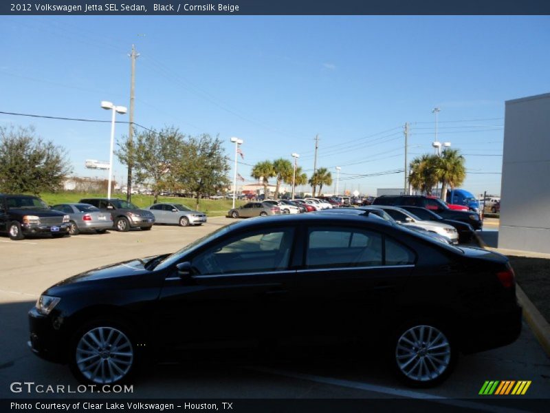 Black / Cornsilk Beige 2012 Volkswagen Jetta SEL Sedan