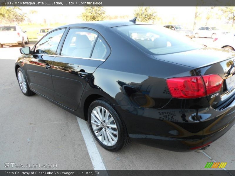 Black / Cornsilk Beige 2012 Volkswagen Jetta SEL Sedan