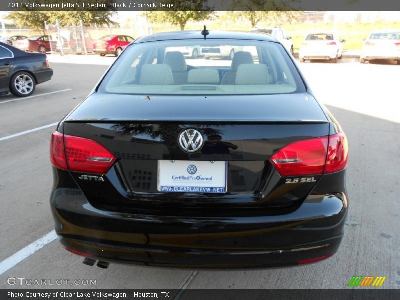 Black / Cornsilk Beige 2012 Volkswagen Jetta SEL Sedan