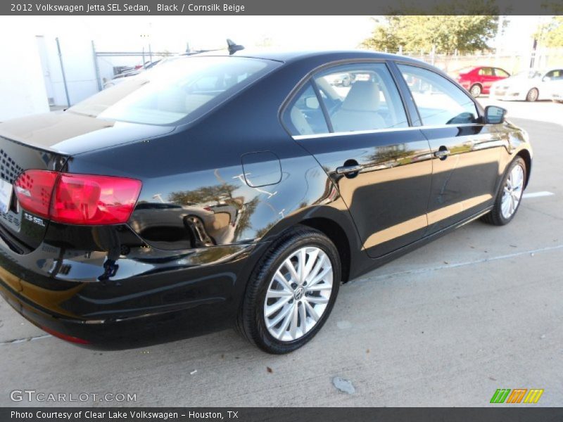 Black / Cornsilk Beige 2012 Volkswagen Jetta SEL Sedan