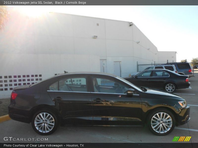 Black / Cornsilk Beige 2012 Volkswagen Jetta SEL Sedan
