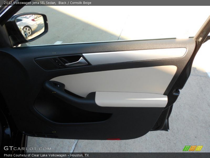 Black / Cornsilk Beige 2012 Volkswagen Jetta SEL Sedan