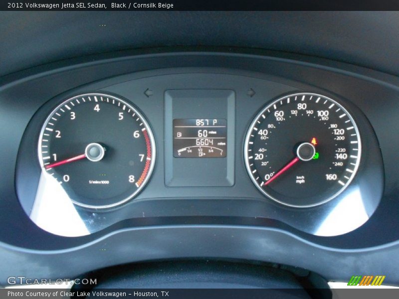 Black / Cornsilk Beige 2012 Volkswagen Jetta SEL Sedan