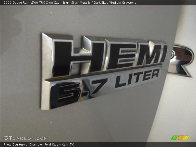 Bright Silver Metallic / Dark Slate/Medium Graystone 2009 Dodge Ram 1500 TRX Crew Cab