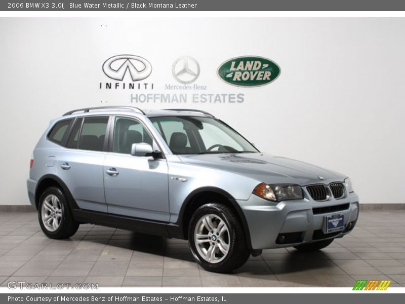 Blue Water Metallic / Black Montana Leather 2006 BMW X3 3.0i