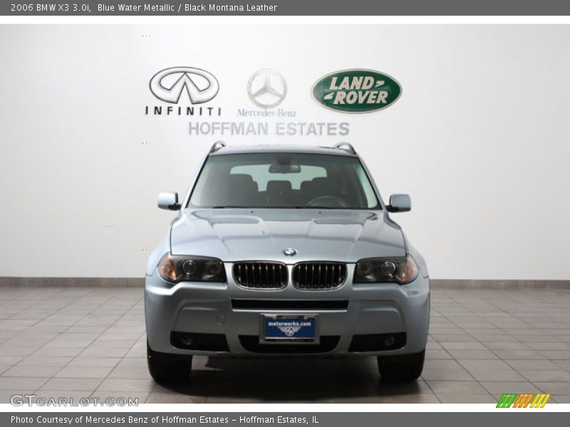 Blue Water Metallic / Black Montana Leather 2006 BMW X3 3.0i