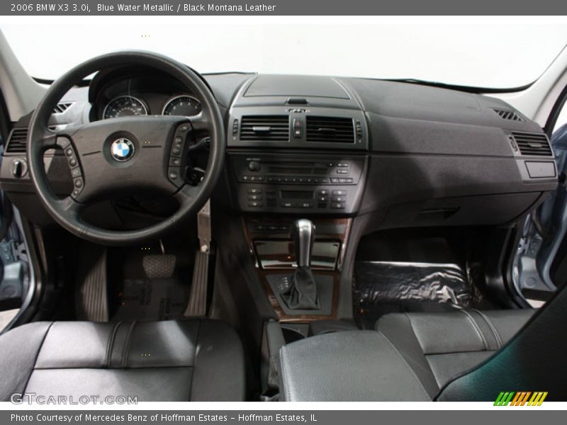 Blue Water Metallic / Black Montana Leather 2006 BMW X3 3.0i