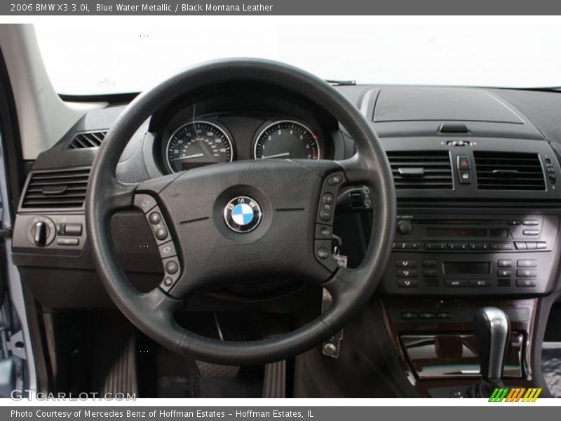 Blue Water Metallic / Black Montana Leather 2006 BMW X3 3.0i