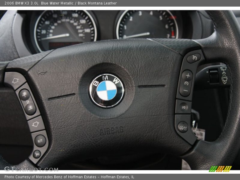 Blue Water Metallic / Black Montana Leather 2006 BMW X3 3.0i