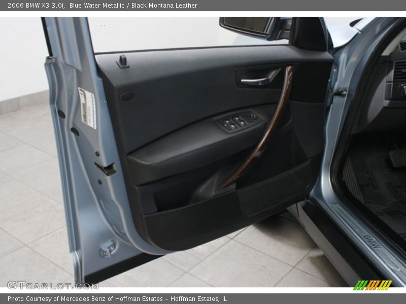 Blue Water Metallic / Black Montana Leather 2006 BMW X3 3.0i