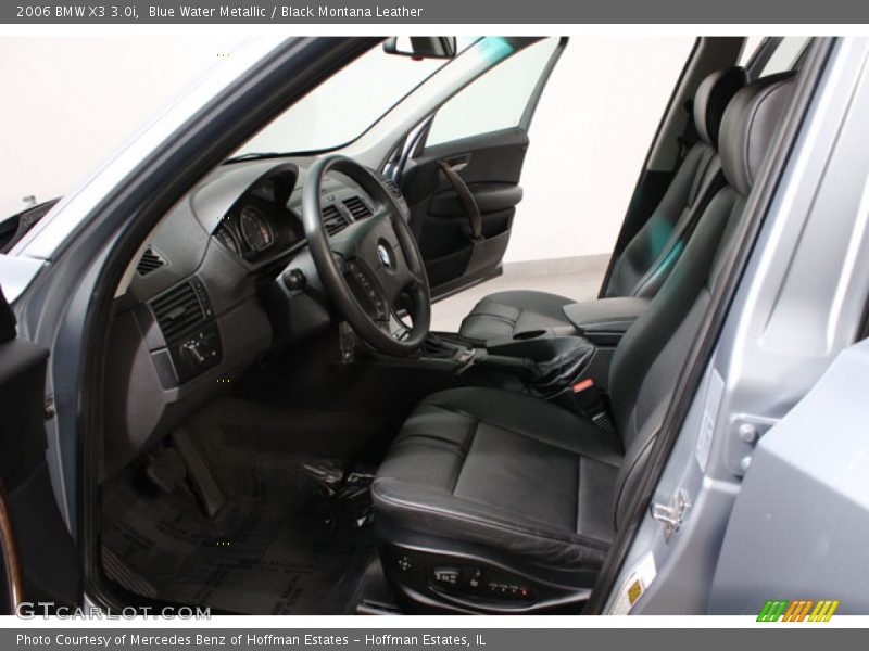 Blue Water Metallic / Black Montana Leather 2006 BMW X3 3.0i