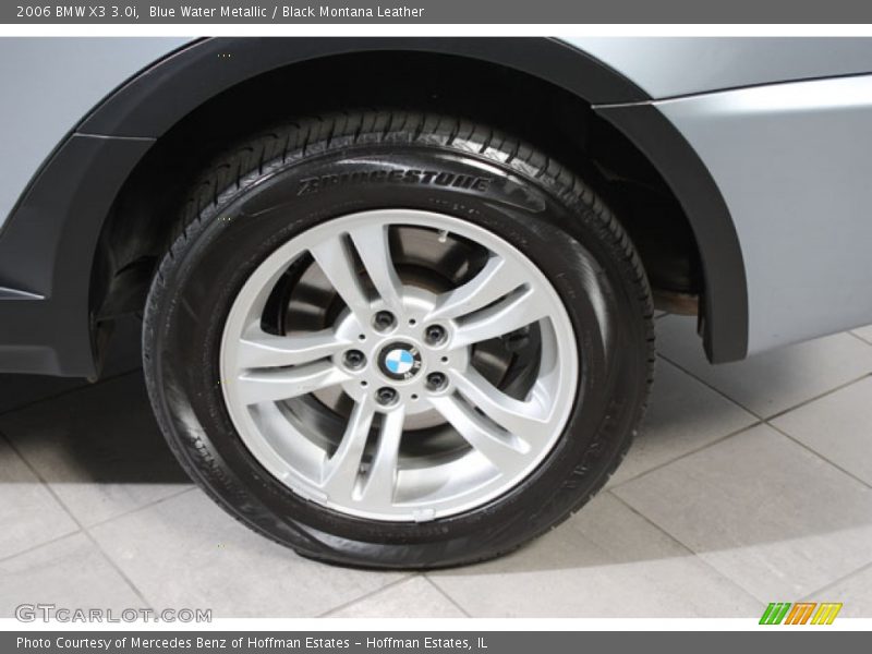 Blue Water Metallic / Black Montana Leather 2006 BMW X3 3.0i