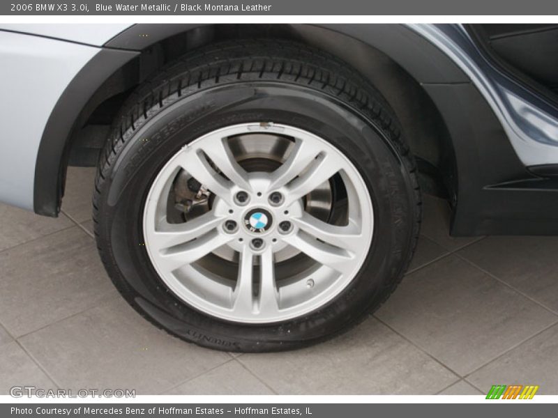 Blue Water Metallic / Black Montana Leather 2006 BMW X3 3.0i