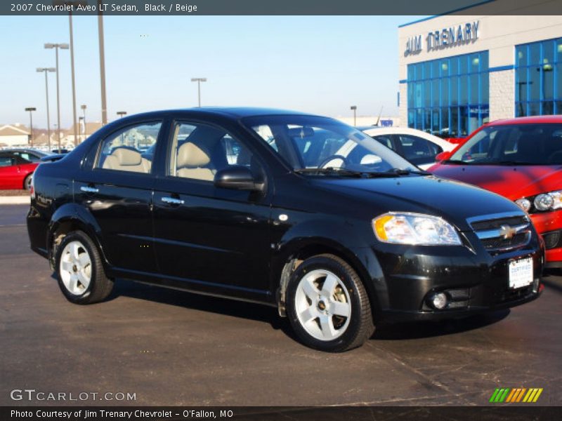 Black / Beige 2007 Chevrolet Aveo LT Sedan