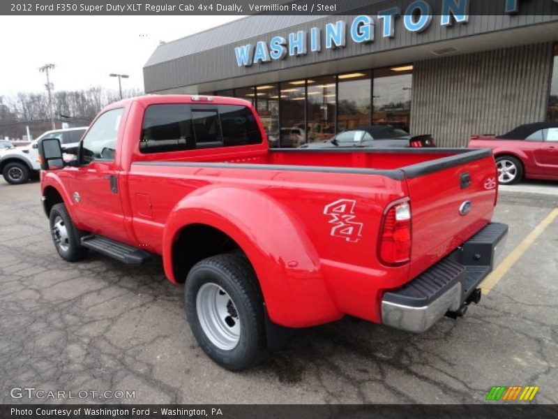 Vermillion Red / Steel 2012 Ford F350 Super Duty XLT Regular Cab 4x4 Dually