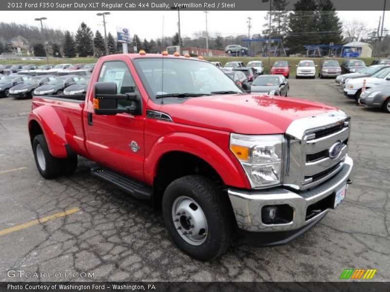 Front 3/4 View of 2012 F350 Super Duty XLT Regular Cab 4x4 Dually