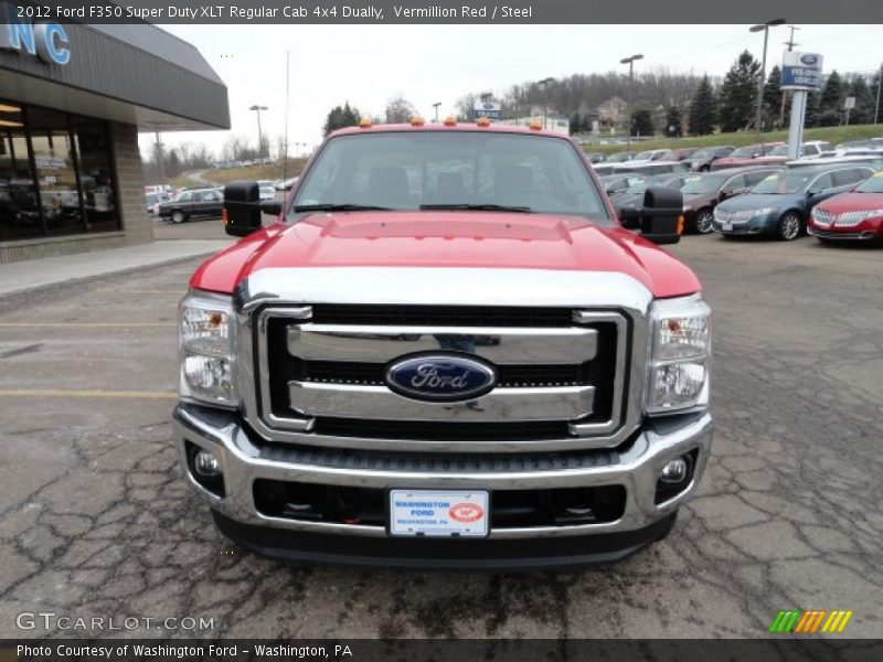 Vermillion Red / Steel 2012 Ford F350 Super Duty XLT Regular Cab 4x4 Dually
