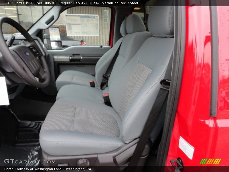 Vermillion Red / Steel 2012 Ford F350 Super Duty XLT Regular Cab 4x4 Dually