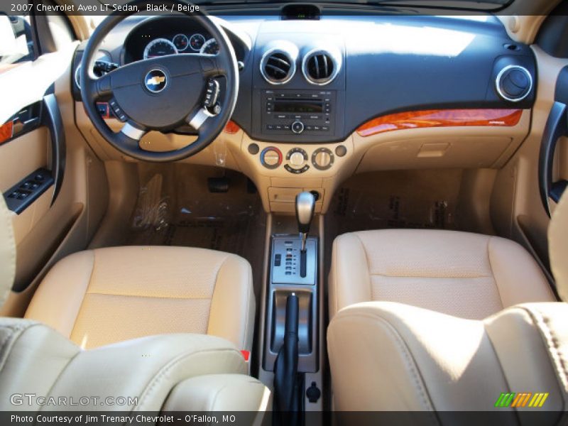 Black / Beige 2007 Chevrolet Aveo LT Sedan