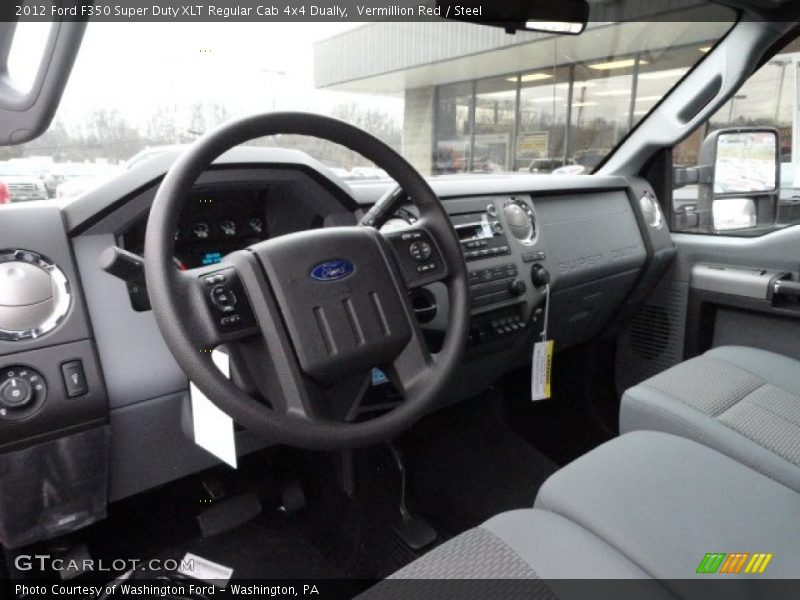 Vermillion Red / Steel 2012 Ford F350 Super Duty XLT Regular Cab 4x4 Dually