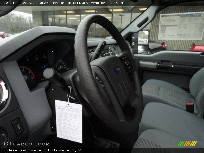 Vermillion Red / Steel 2012 Ford F350 Super Duty XLT Regular Cab 4x4 Dually