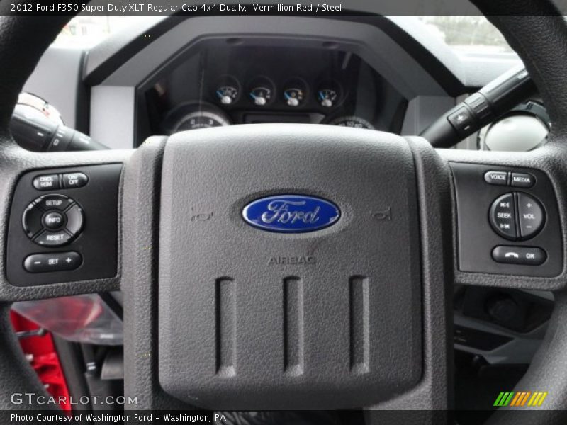 Vermillion Red / Steel 2012 Ford F350 Super Duty XLT Regular Cab 4x4 Dually